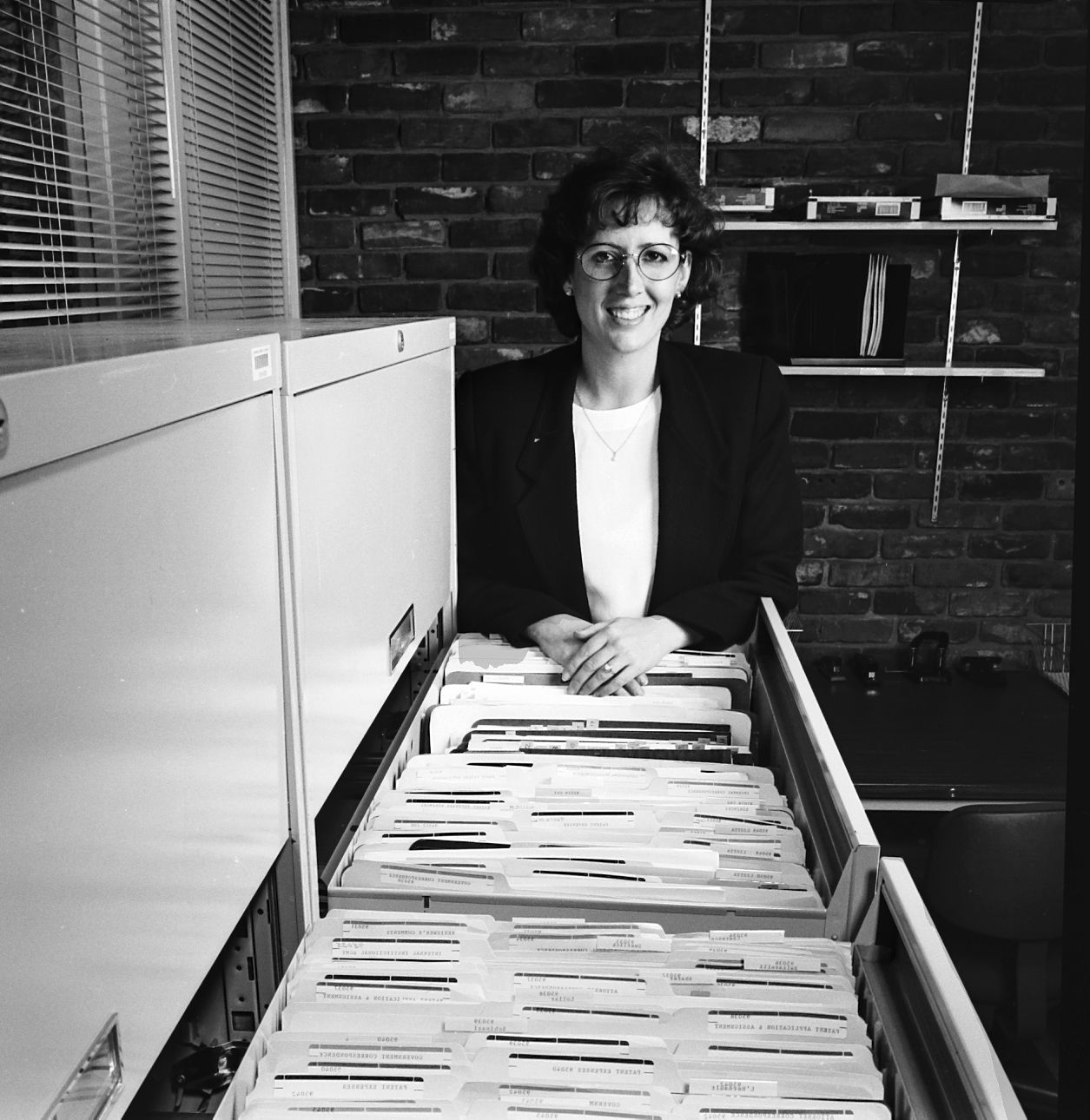 Black and white photo of Dana Hendricks