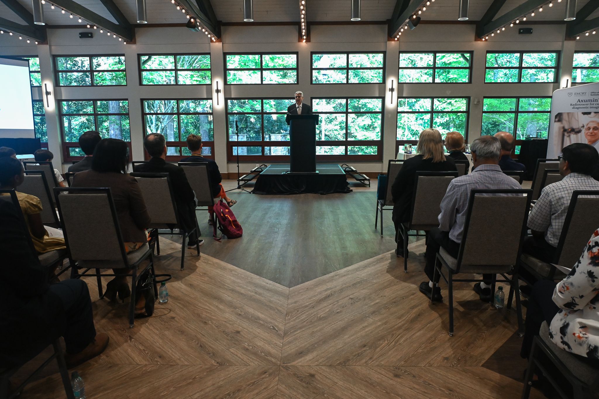 Photo of Gregory Fenves speaking to an audience