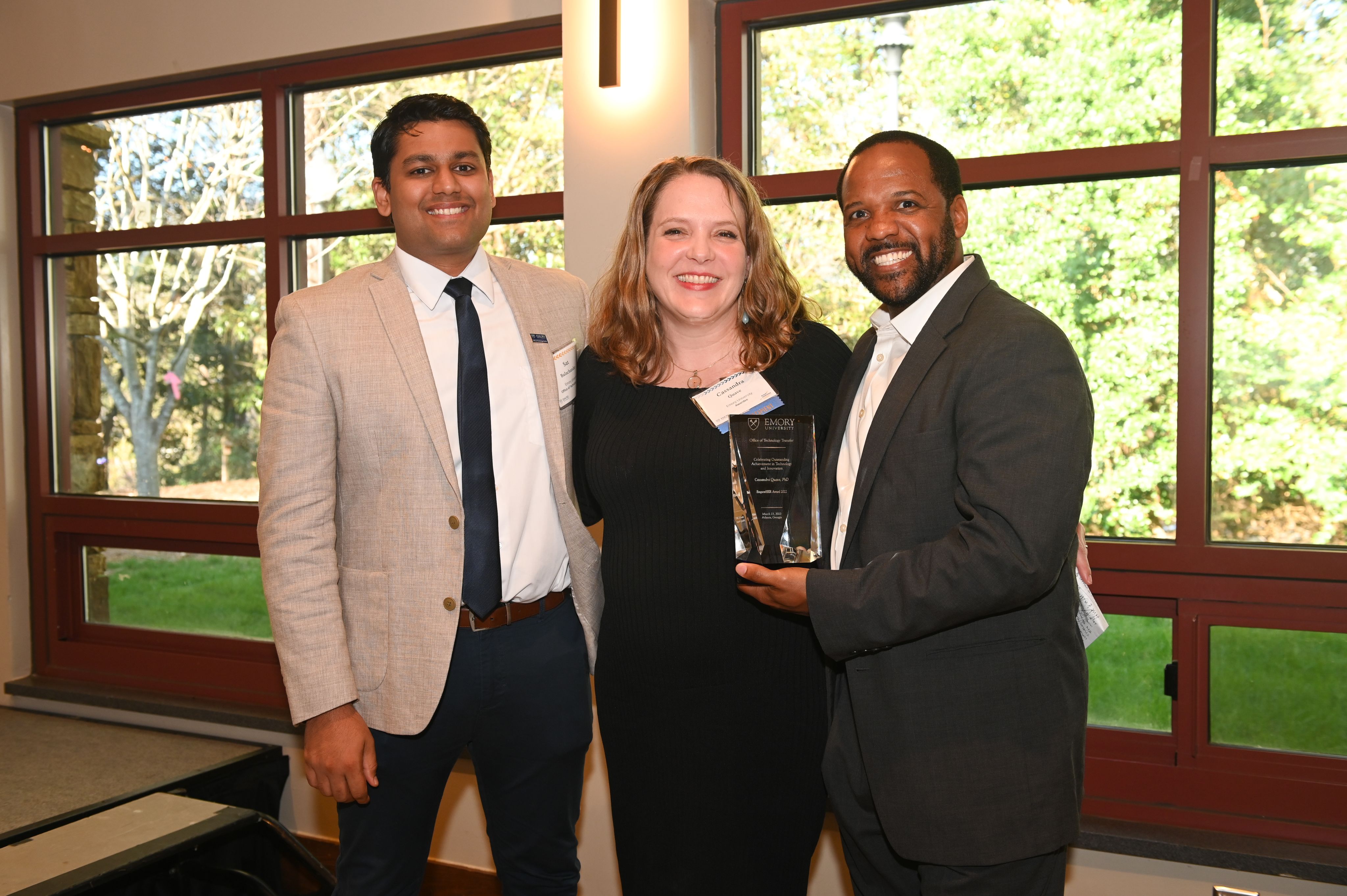 Photo of Sat Balachander, Cassandra Quave, and Robert Nobles